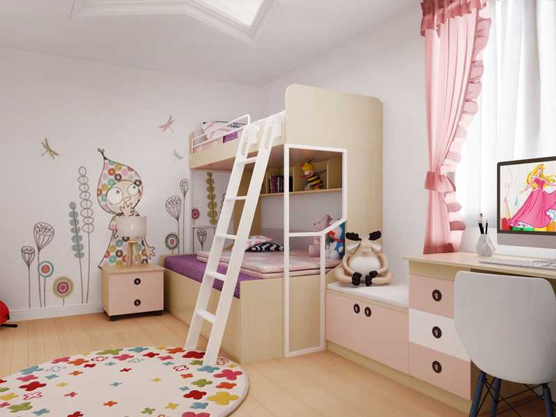 10平方儿童卧室设计，一样可以缤纷多彩！