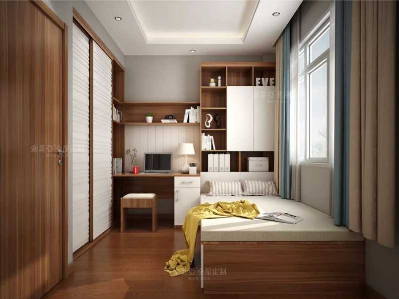 小卧室打柜子造型巧设计，功能超出你的想象！