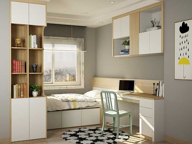 床衣柜组合技巧，小卧室这样装修可以显大！