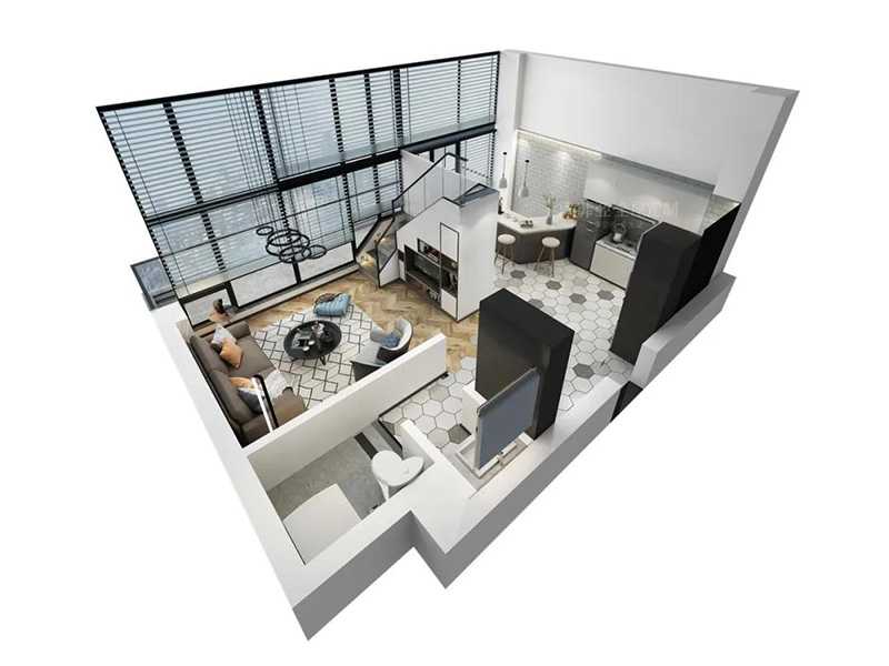 有创意的客厅装修案例，100%提高空间利用率
