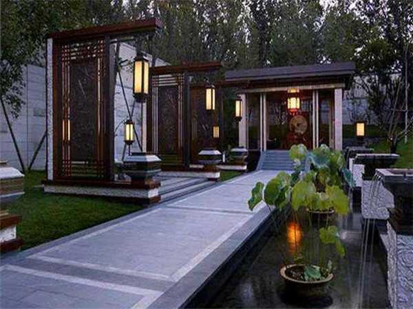 中式独栋别墅庭院设计_构造意境之美