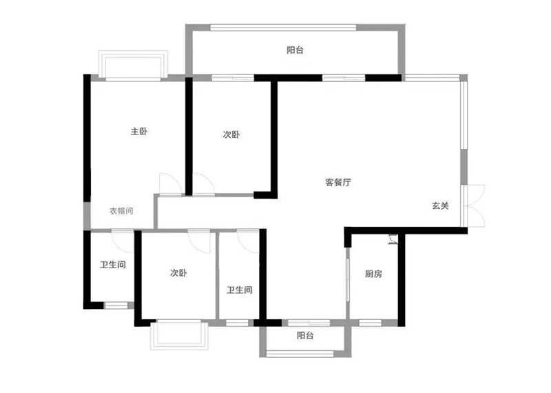 134m²现代风三房两厅，客厅不隔断效果贼棒！