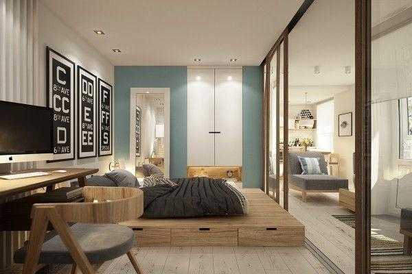 北欧的简洁和日式的净雅_单身公寓装修效果图