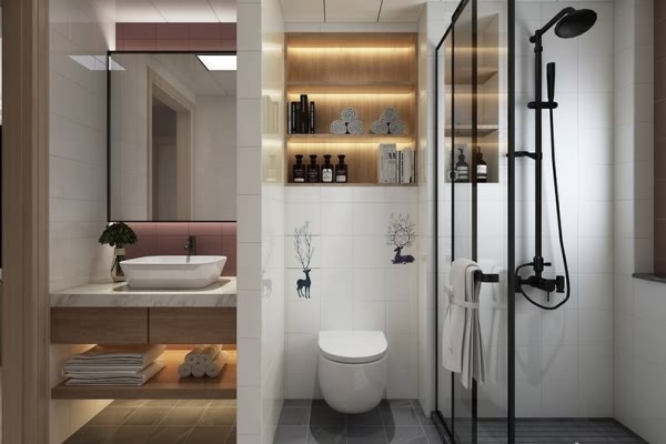 小浴室装修效果图,小面积的卫生间装修效果图